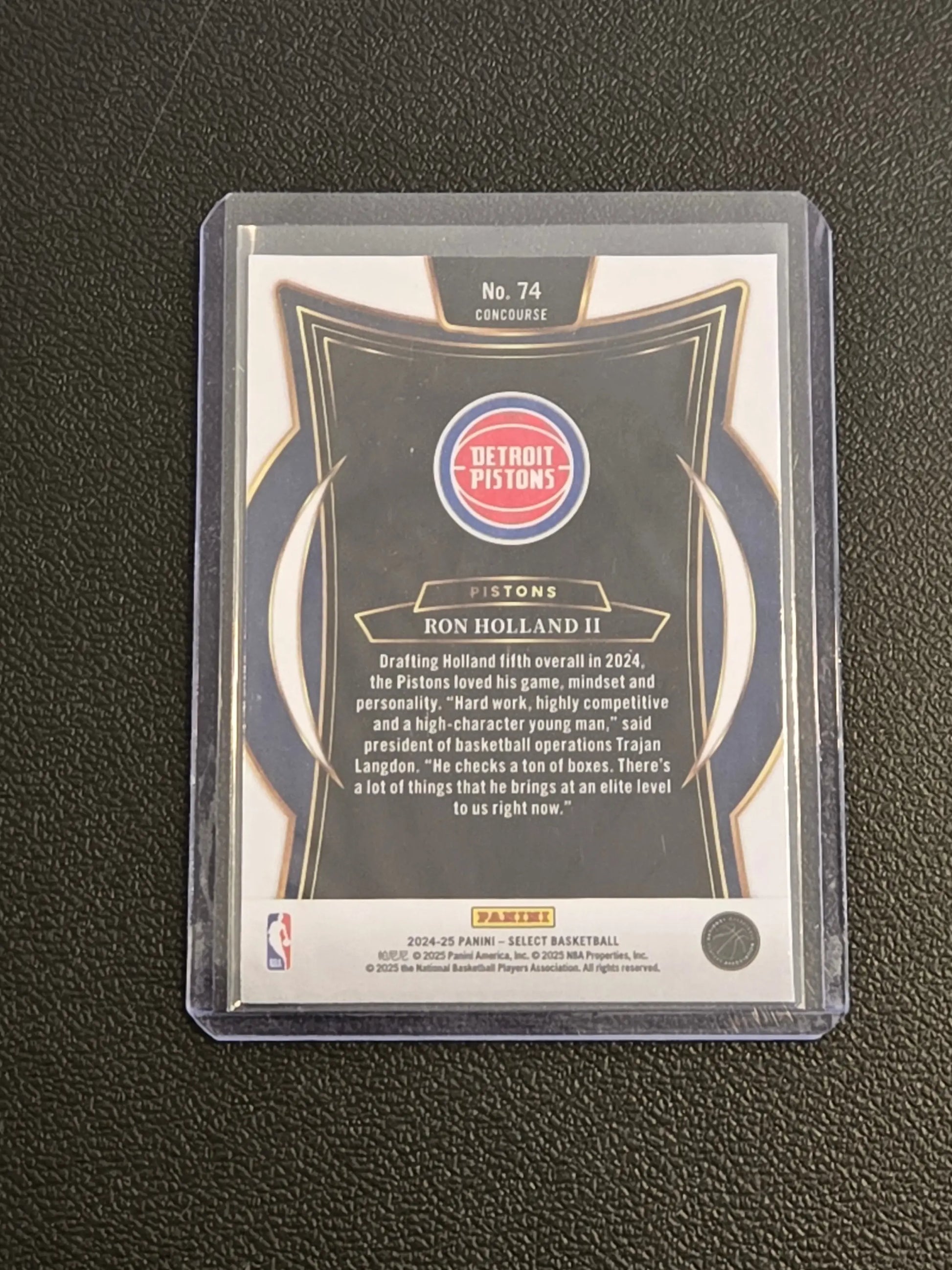 2024-25 Panini Select #74 Ron Holland II - Basketball Card Single