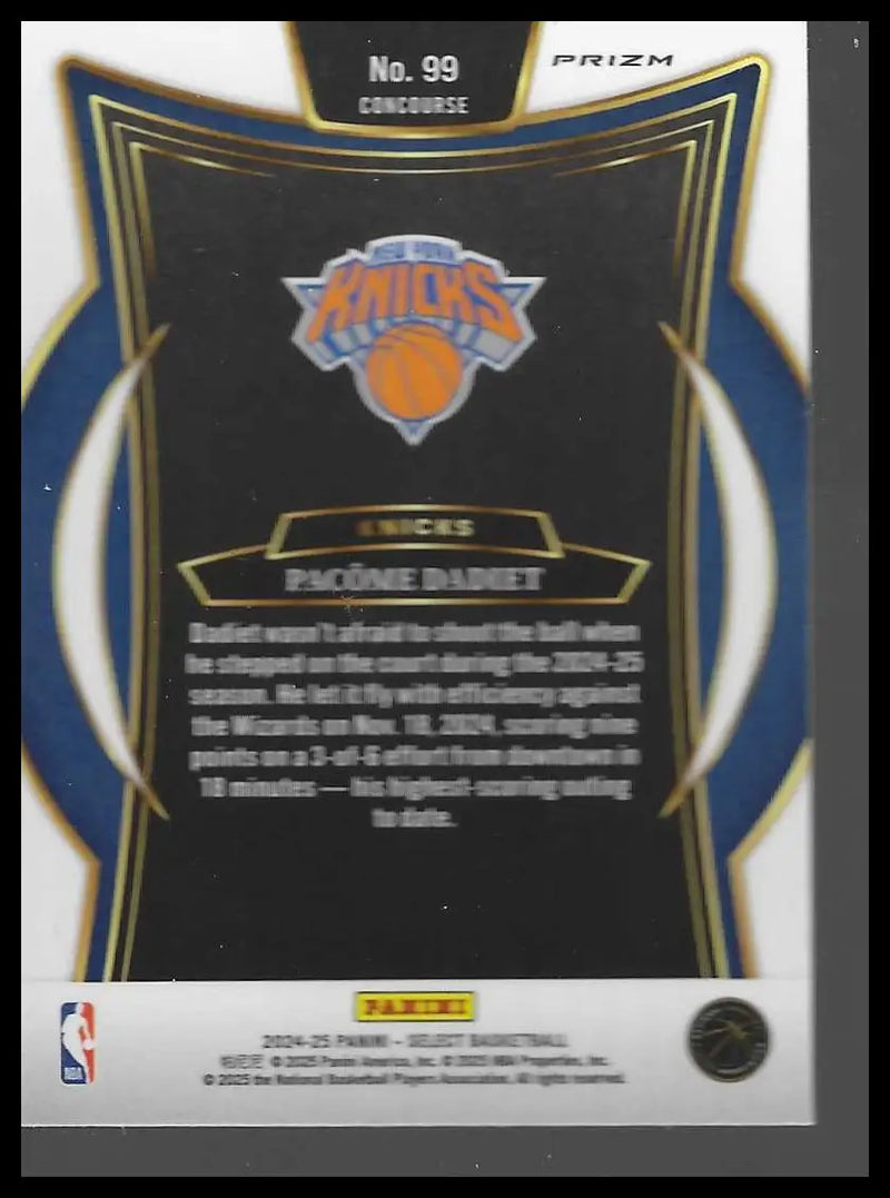 2024-25 Panini Select #75 Oso Ighodaro Blue Cracked Ice Prizm - Basketball Card Single