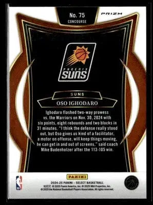 2024-25 Panini Select #75 Oso Ighodaro Tri-Color Prizm - Basketball Card Single