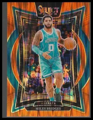 2024-25 Panini Select #8 Miles Bridges Concourse Orange Flash Prizm