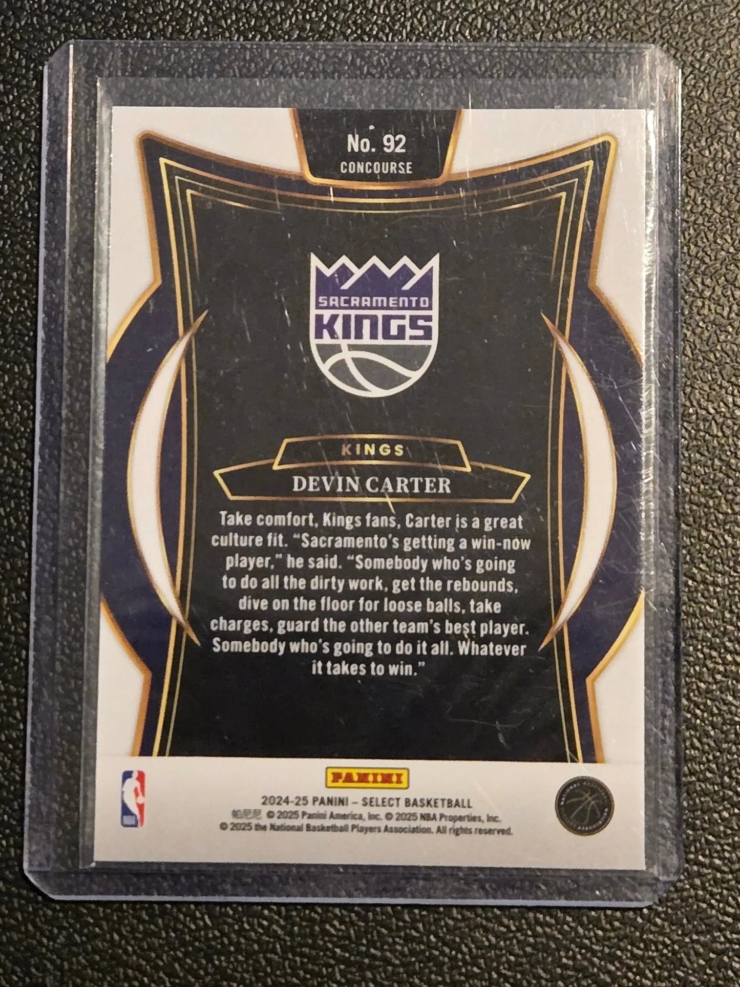 2024-25 Panini Select #92 Devin Carter - Basketball Card Single