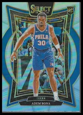 2024-25 Panini Select #97 Adem Bona Silver Prizm Philadelphia 76ers Rookie - Basketball Card Single