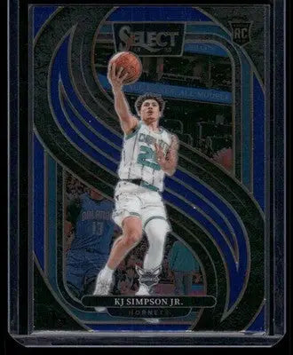 2024-25 Panini Select Basketball KJ Simpson Jr. #193 Premier Level Blue RC - Basketball Card Single
