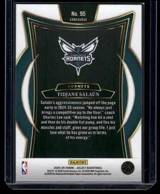 2024-25 Panini Select Basketball Tidjane Salaün #95 Concourse Blue RC Basketball - Basketball Card Single