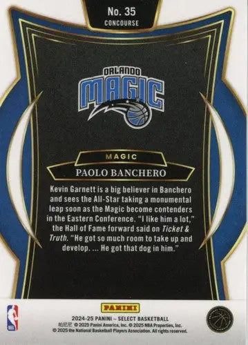 2024-25 Panini Select Blue #35 Paolo Banchero NM-MT Magic Concourse ID:80935 - Basketball Card Single