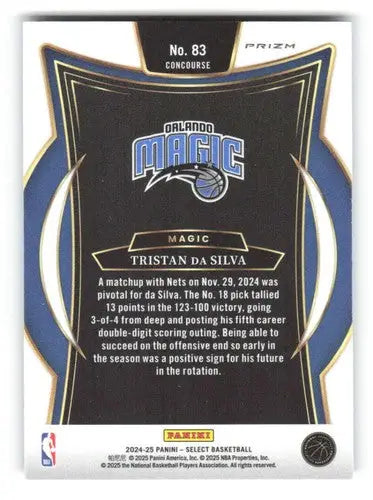 2024-25 Panini Select Blue Prizms #83 Tristan da Silva NM-MT Magic Conc ID:80956 - Basketball Card Single