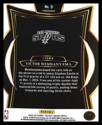 2024-25 Panini Select Blue (Retail) #9 Victor Wembanyama
