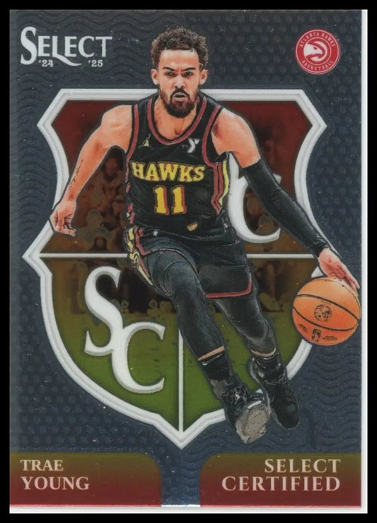 2024-25 Panini Select - Select Certified Trae Young #8 - Basketball Card Single