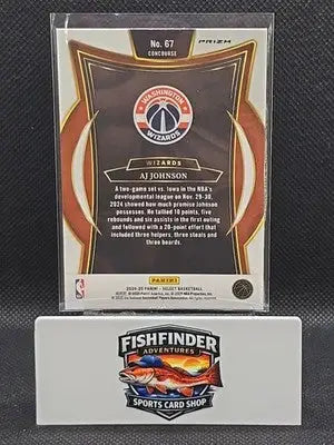2024-25 Panini Select - Concourse AJ Johnson #67 Red Cracked Ice Prizm (RC) - Basketball Card Single
