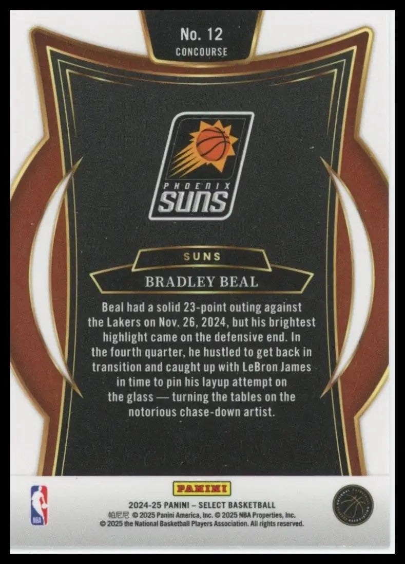 2024-25 Panini Select - Concourse Bradley Beal #12 Blue