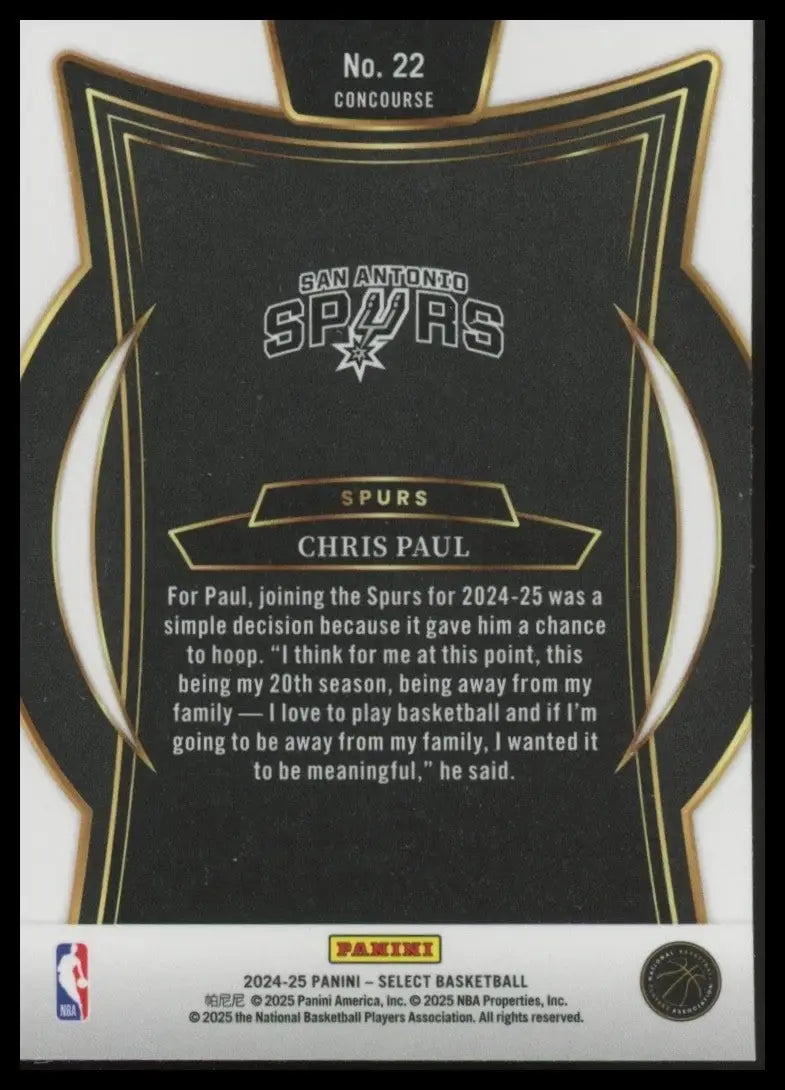 2024-25 Panini Select - Concourse Chris Paul #22 Blue