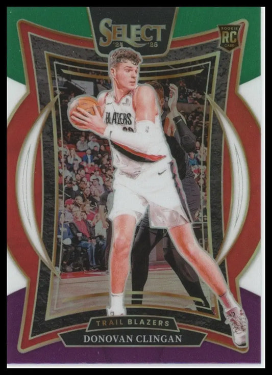 2024-25 Panini Select - Concourse Donovan Clingan #69 Green White Purple... - Basketball Card Single