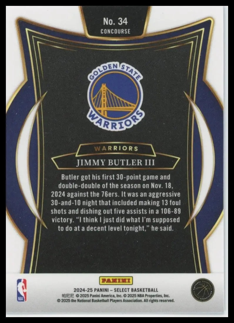 2024-25 Panini Select - Concourse Jimmy Butler #34 Blue