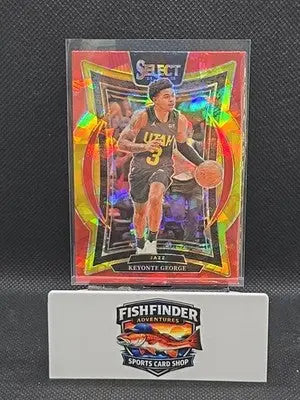 2024-25 Panini Select - Concourse Keyonte George #49 Red Cracked Ice Prizm - Basketball Card Single