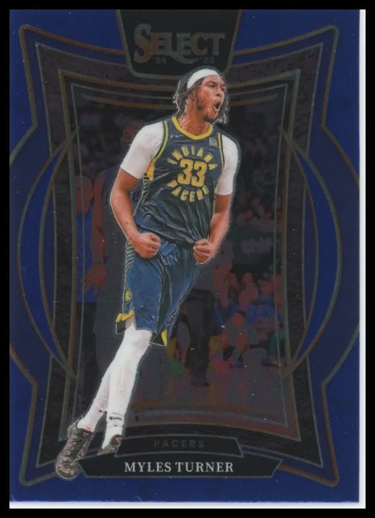 2024-25 Panini Select - Concourse Myles Turner #4 Blue - Basketball Card Single