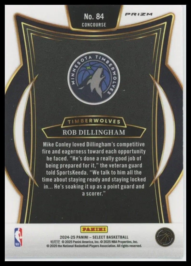 2024-25 Panini Select - Concourse Robert Dillingham #84 Blue Prizm (RC)