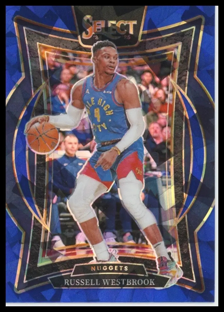 2024-25 Panini Select - Concourse Russell Westbrook #18 Blue Cracked Ice Prizm