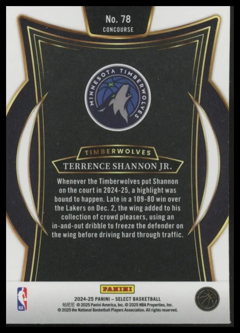 2024-25 Panini Select - Concourse Terrence Shannon Jr. #78 Blue (RC)