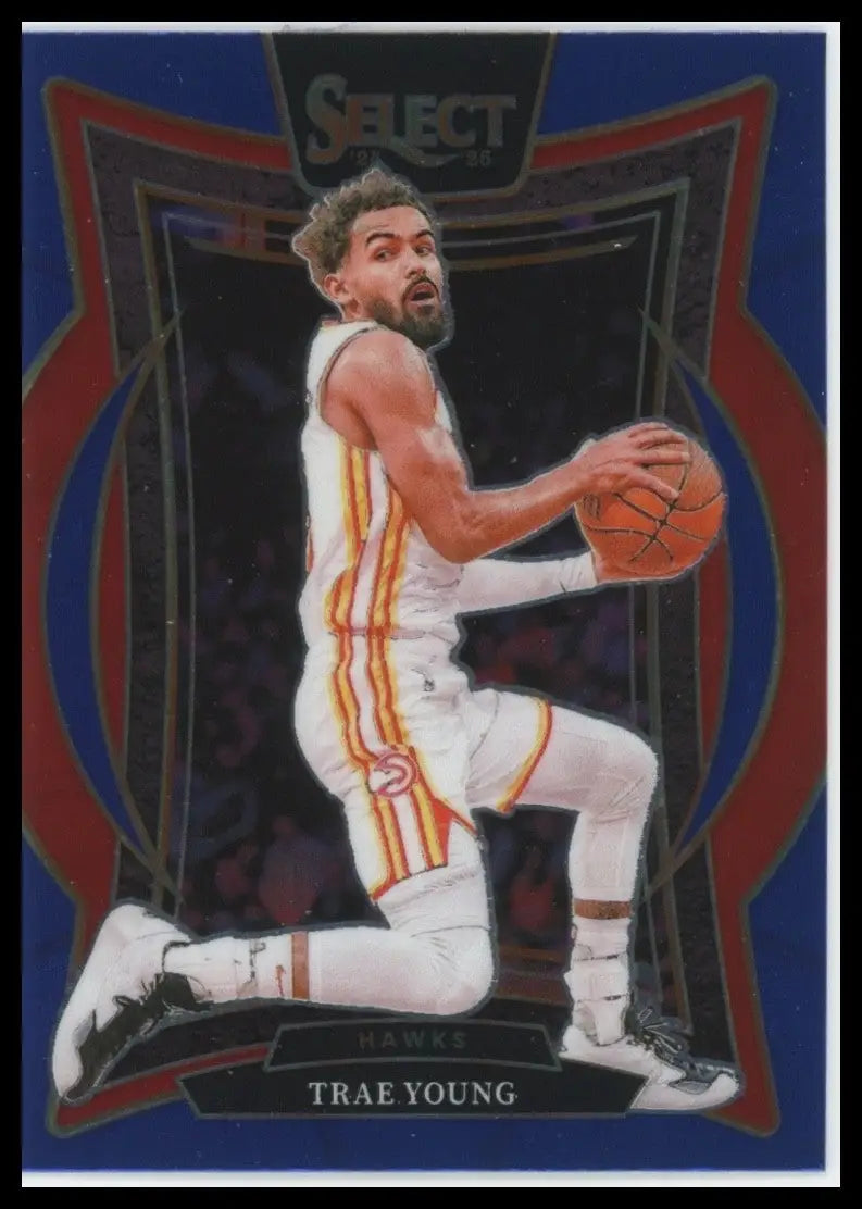 2024-25 Panini Select - Concourse Trae Young #63 Blue Prizm
