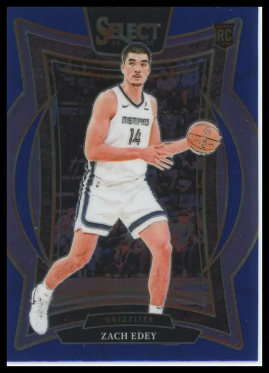 2024-25 Panini Select - Concourse Zach Edey #98 Blue (RC) - Basketball Card Single