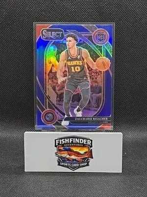 2024-25 Panini Select - Courtside Zaccharie Risacher #289 Blue Prizm (RC) - Basketball Card Single