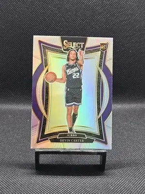 2024-25 Panini Select Devin Carter Concourse Silver Prizm RC #92 Sacramento King - Basketball Card Single