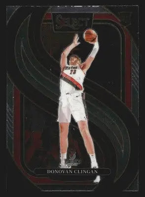 2024-25 Panini Select Donovan Clingan #199 Premier Level RC Trail Blazers - Basketball Card Single