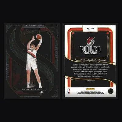 2024-25 Panini Select Donovan Clingan #199 Premier Level RC Trail Blazers - Basketball Card Single