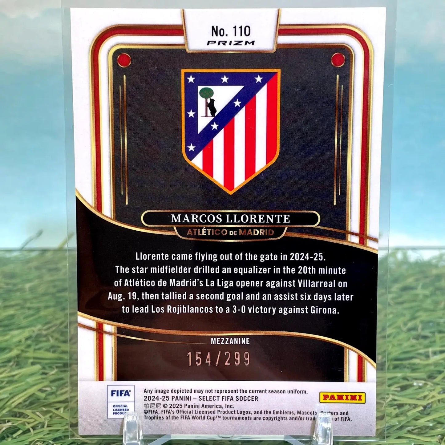 2024-25 Panini Select FIFA #110 Marcos Llorente Pink Mojo /299 - Soccer Card Single