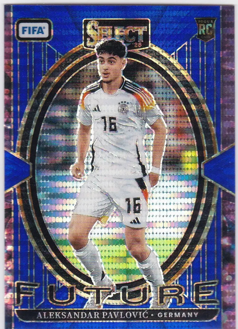 2024-25 Panini Select FIFA #17 Aleksandar Pavlovic RC Blue Pulsar