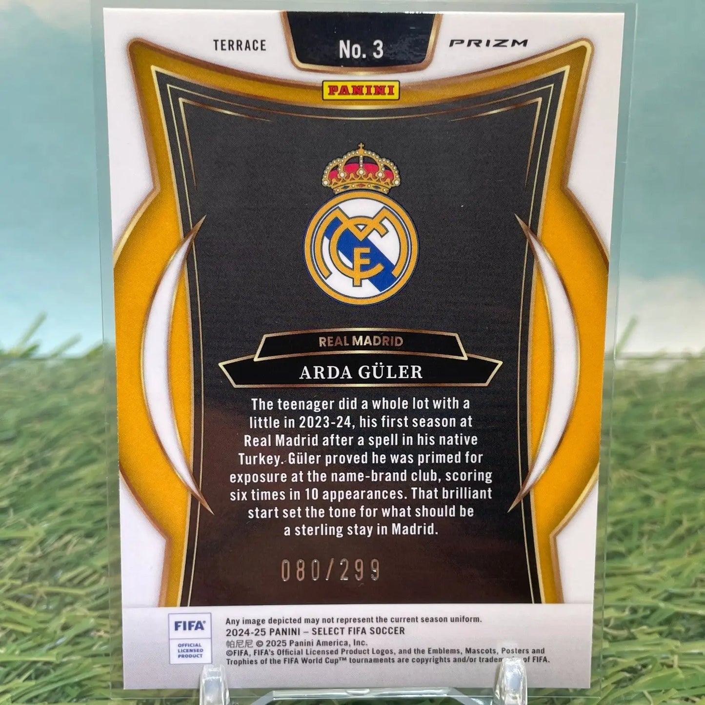 2024-25 Panini Select FIFA #3 Arda Guler Pink Mojo Prizm /299 Real Madrid - Soccer Card Single