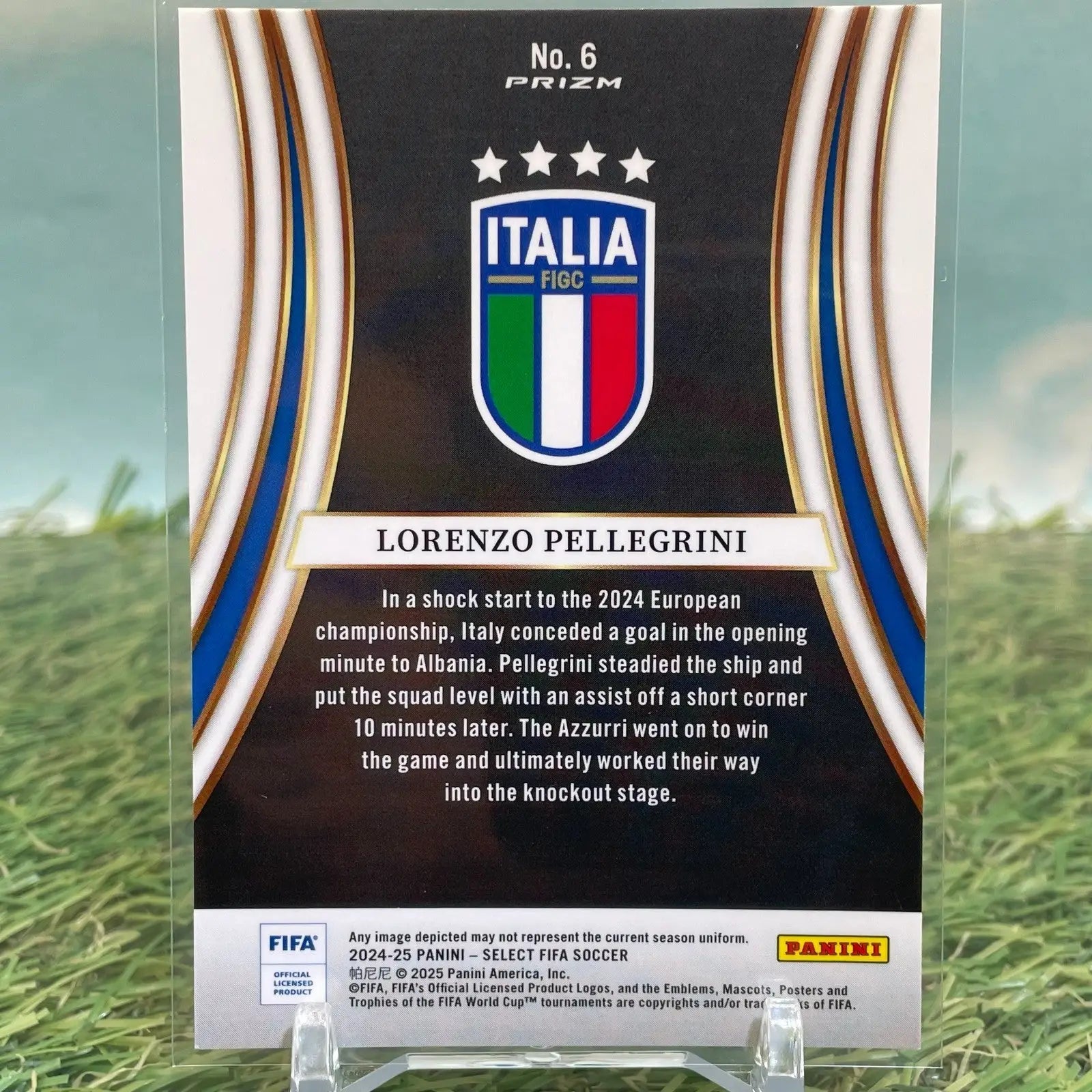 2024-25 Panini Select FIFA #6 Lorenzo Pellegrini Equalizers Blue Pulsar - Soccer Card Single