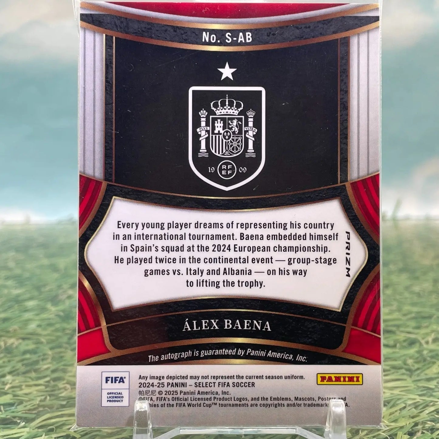 2024-25 Panini Select FIFA Alex Baena Auto Blue Pulsar Prizm #S-AB SP Spain - Soccer Card Single