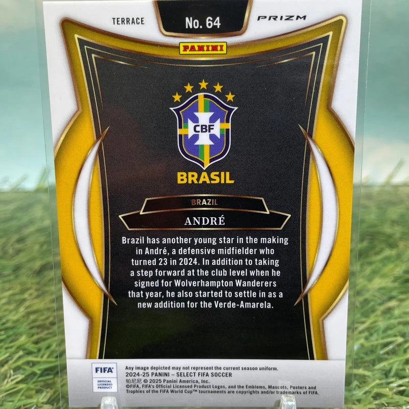 2024-25 Panini Select FIFA Andre #64 Purple Mojo Prizm Terrace (RC) - Soccer Card Single