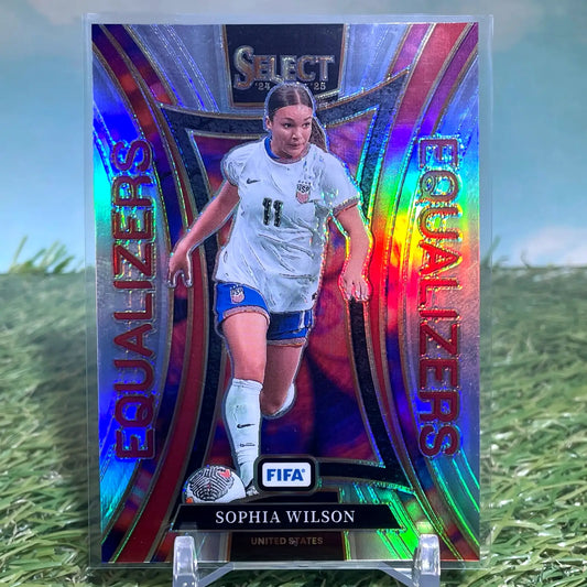Sophia Wilson soccer card from 2024-25 Panini Select FIFA Equalizers collection