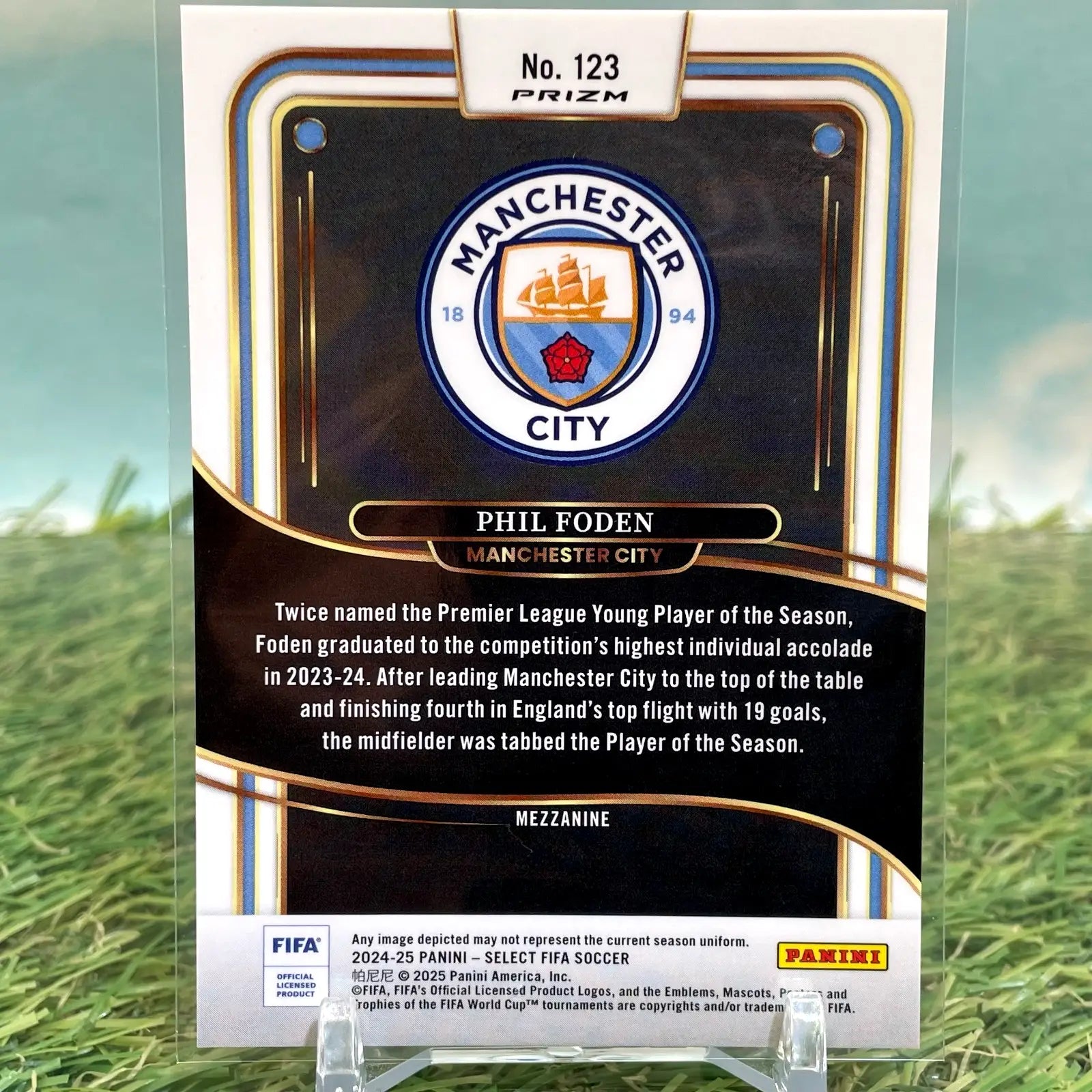 2024-25 Panini Select Fifa Mezzanine Phil Foden #123 Purple Mojo Prizm - Soccer Card Single