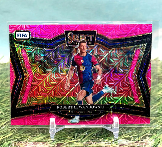 2024-25 Panini Select FIFA Robert Lewandowski /299 Pink Mojo Field Level #218 - Soccer Card Single
