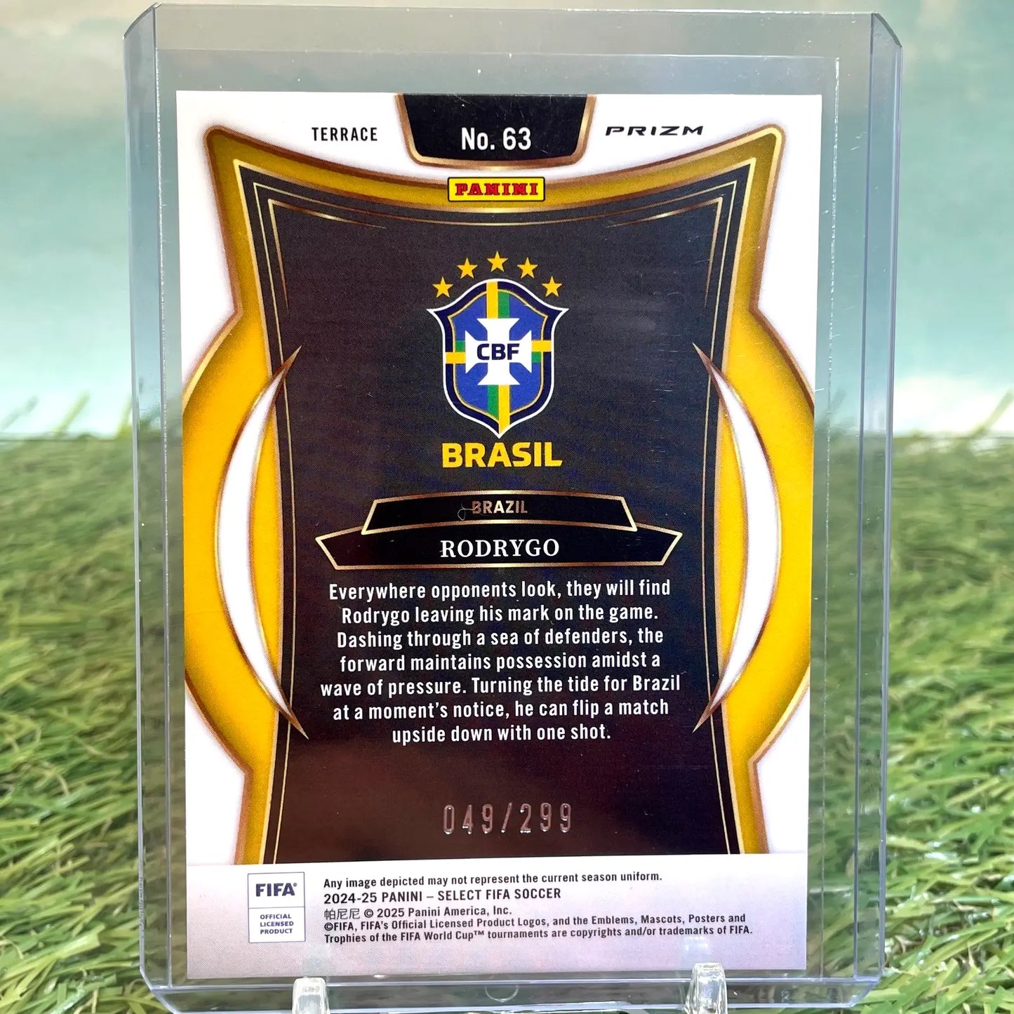 2024-25 Panini Select FIFA Rodrygo Terrace Pink Mojo /299 Brazil - Soccer Card Single