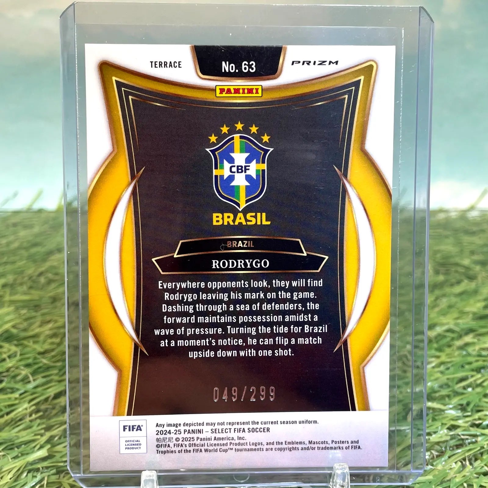 2024-25 Panini Select FIFA Rodrygo Terrace Pink Mojo /299 Brazil - Soccer Card Single