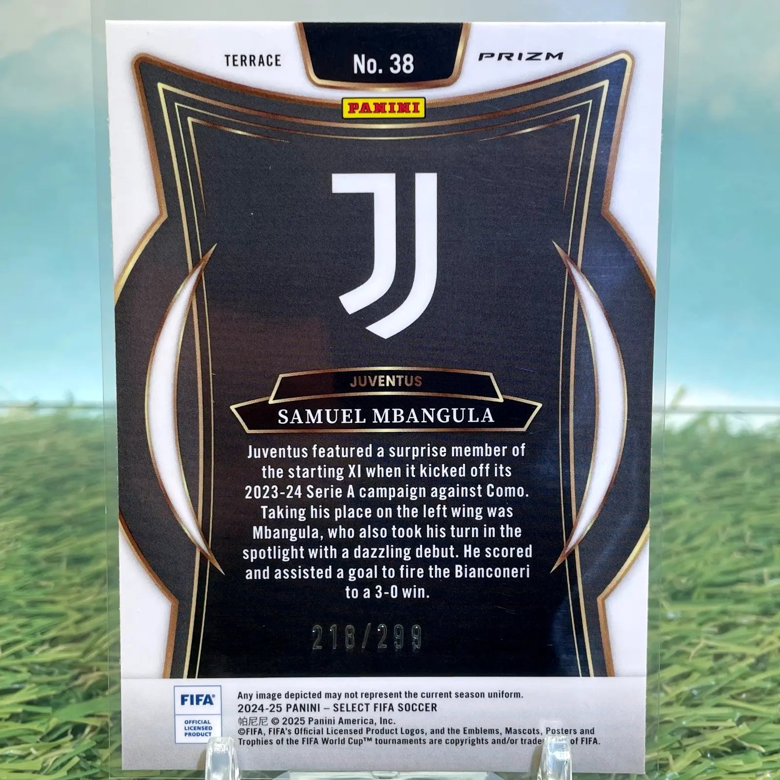 2024-25 Panini Select FIFA - Terrace #38 Samuel Mbangula Pink Mojo Prizm 76/299 - Soccer Card Single