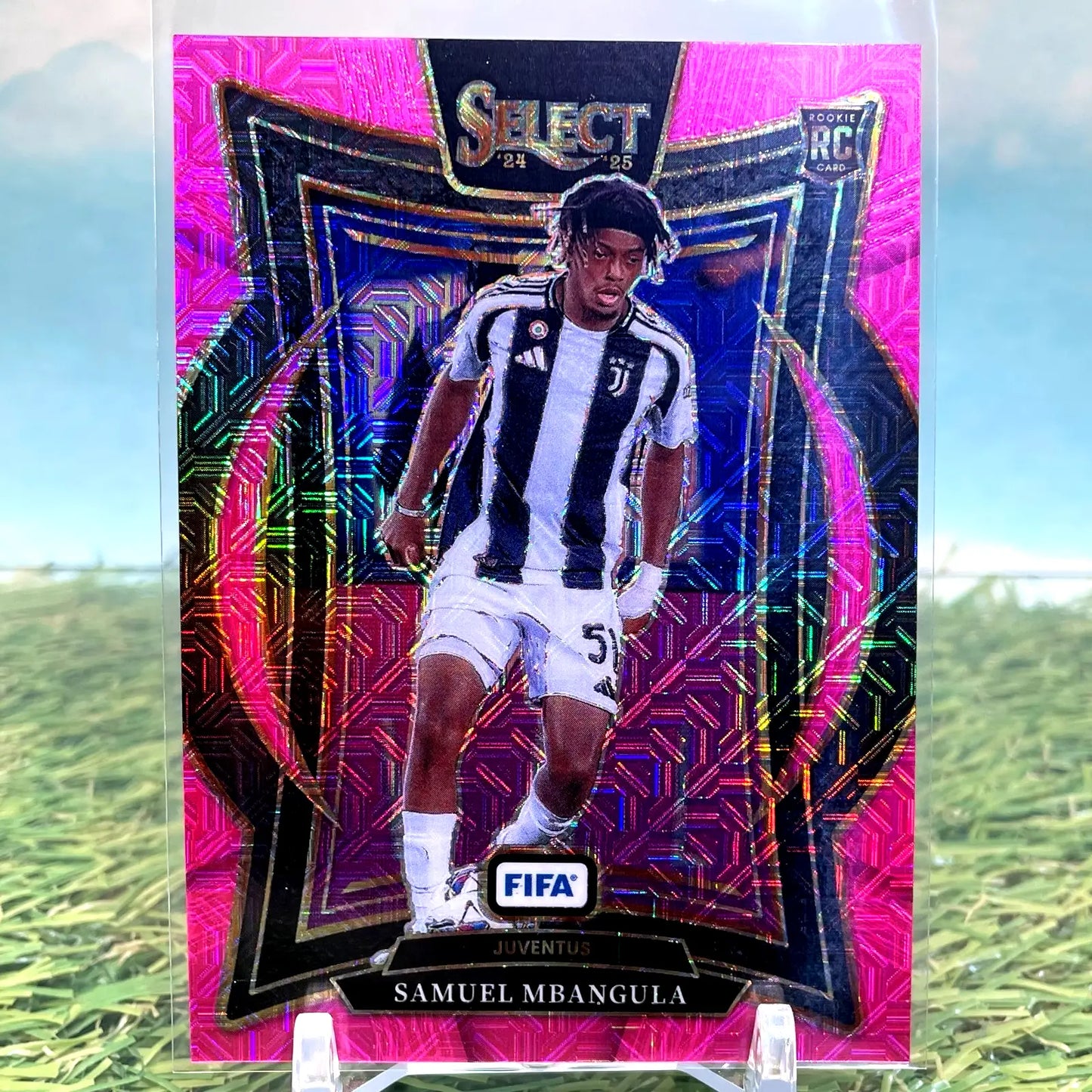 2024-25 Panini Select FIFA - Terrace #38 Samuel Mbangula Pink Mojo Prizm 76/299 - Soccer Card Single