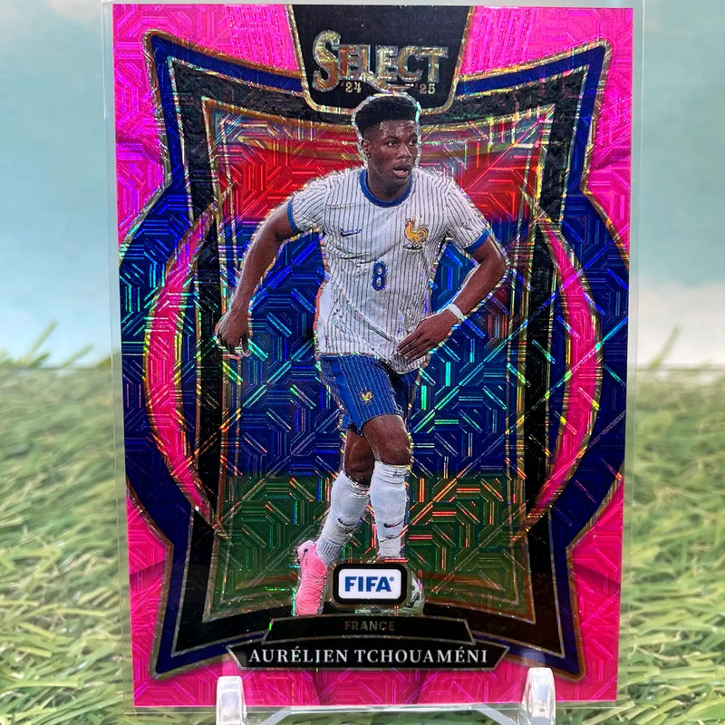 2024-25 Panini Select Fifa Terrace Aurelien Tchouameni #69 Pink Mojo Prizm /299 - Soccer Card Single