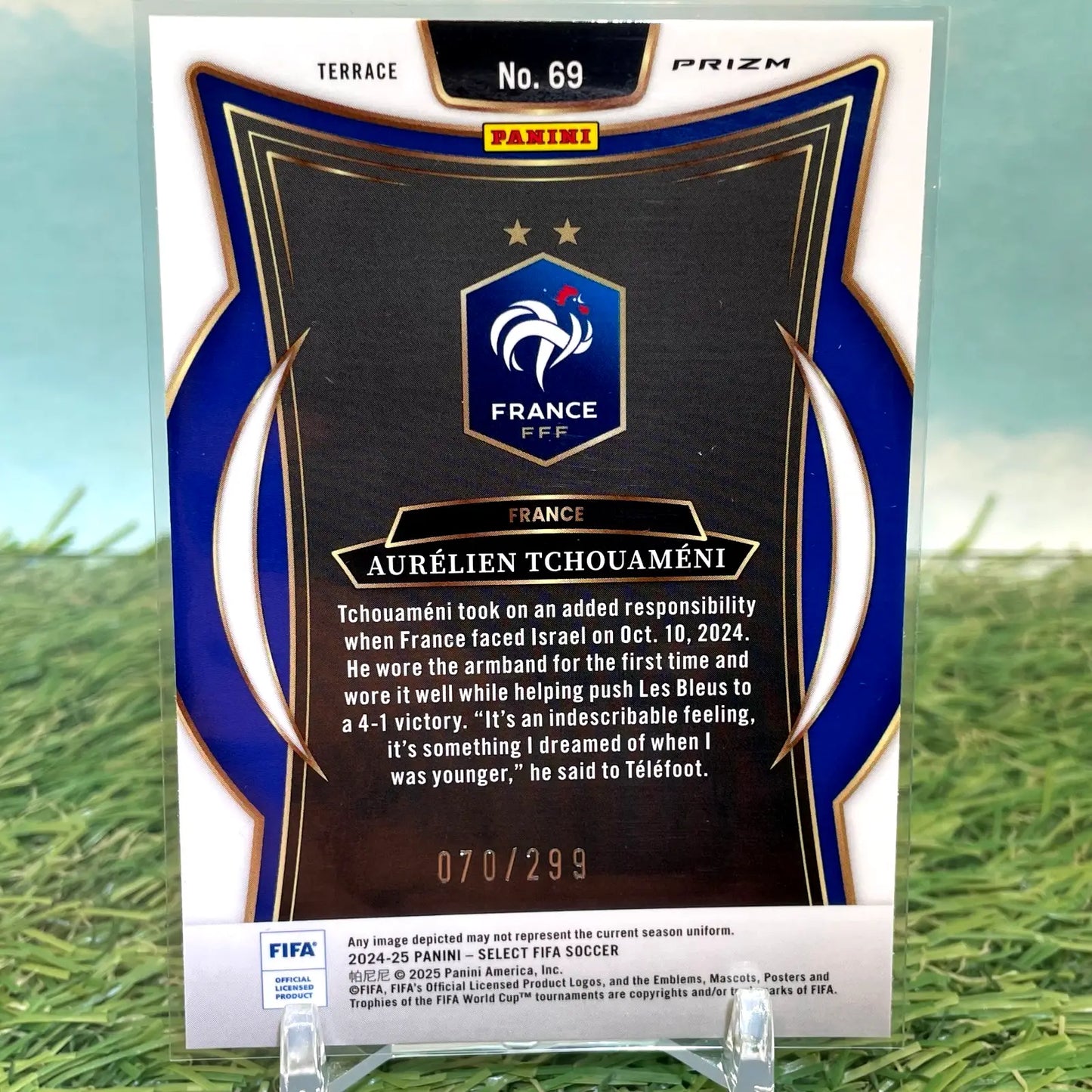 2024-25 Panini Select Fifa Terrace Aurelien Tchouameni #69 Pink Mojo Prizm /299 - Soccer Card Single