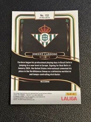 2024-25 Panini Select La Liga #132 Johnny Cardoso Flash - Soccer Card Single