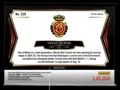 2024-25 Panini Select La Liga #229 Vedat Muriqi White Sparkle - Soccer Card Single