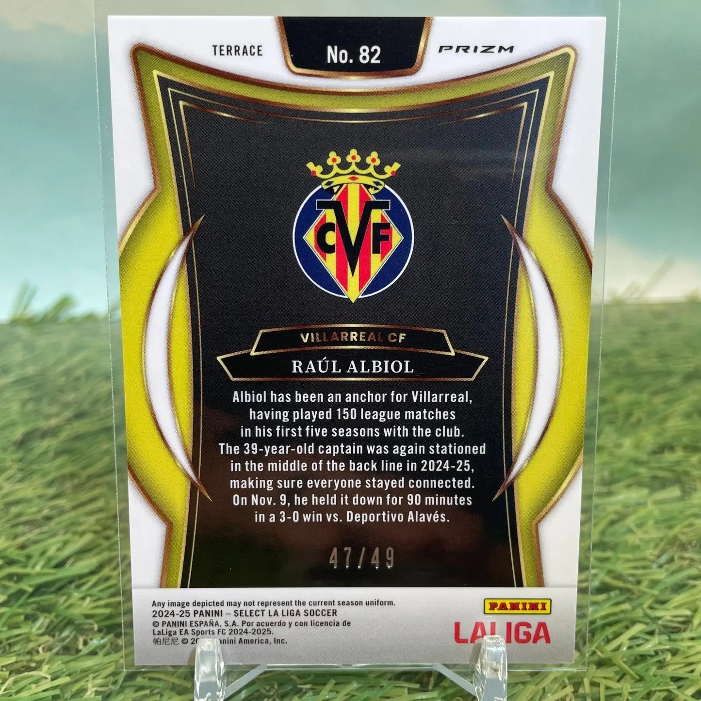 2024-25 Panini Select La Liga #82 Raul Albiol Bronze Checker #/49 - Soccer Card Single