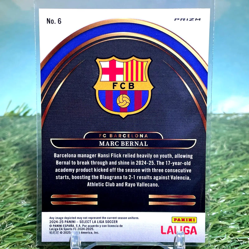 2024-25 Panini Select La Liga Marc Bernal Silver Future Rookie RC Barcelona - Soccer Card Single