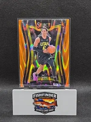 2024-25 Panini Select - Mezzanine Cody Williams #394 Orange Tectonic Prizm (RC) - Basketball Card Single