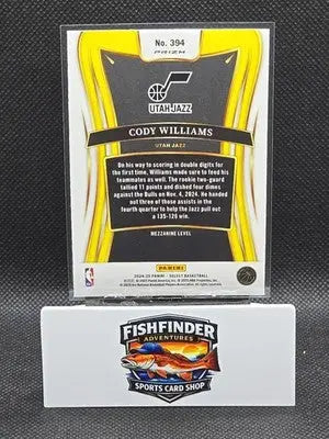 2024-25 Panini Select - Mezzanine Cody Williams #394 Orange Tectonic Prizm (RC) - Basketball Card Single