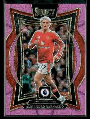 2024-25 Panini Select Premier League Alejandro Garnacho #96 Pink Mojo